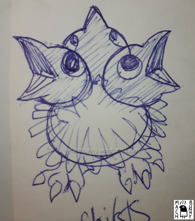 Chiks the Beta Pokemon amigurumi, concept art.