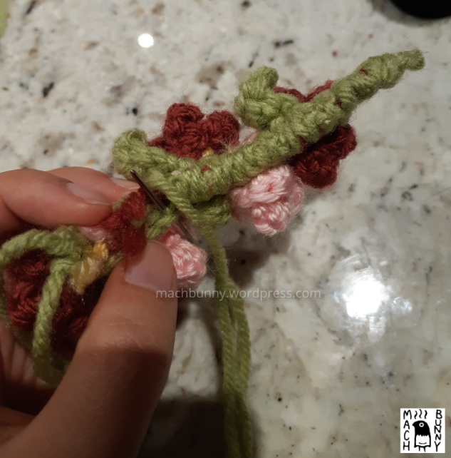 Back of flower wreath necklace, for Lush the spring fox