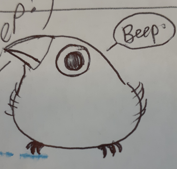 Marshmallow finch plush, main concept art