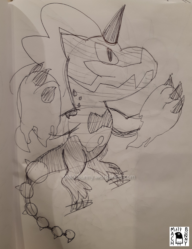 Amigurumi Thundurus Therian Forme, concept art