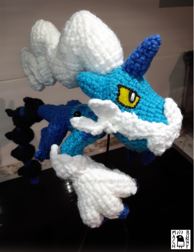 Amigurumi Thundurus Therian Forme, front view