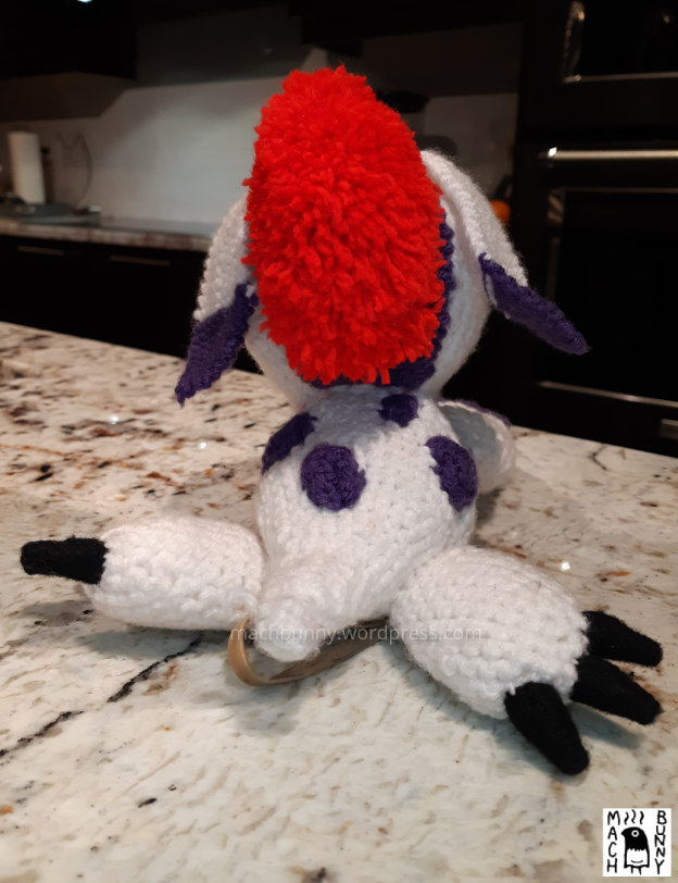 Amigurumi Gomamon, back view
