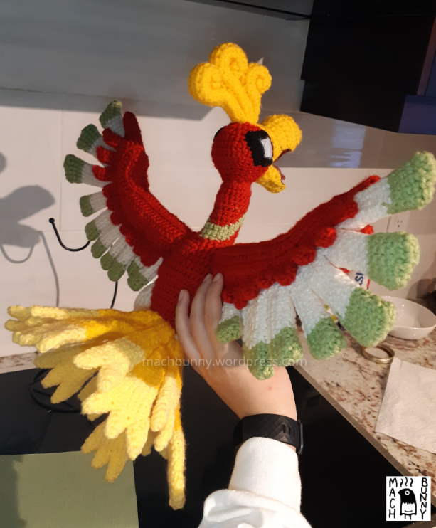 Ho-oh amigurumi, back view