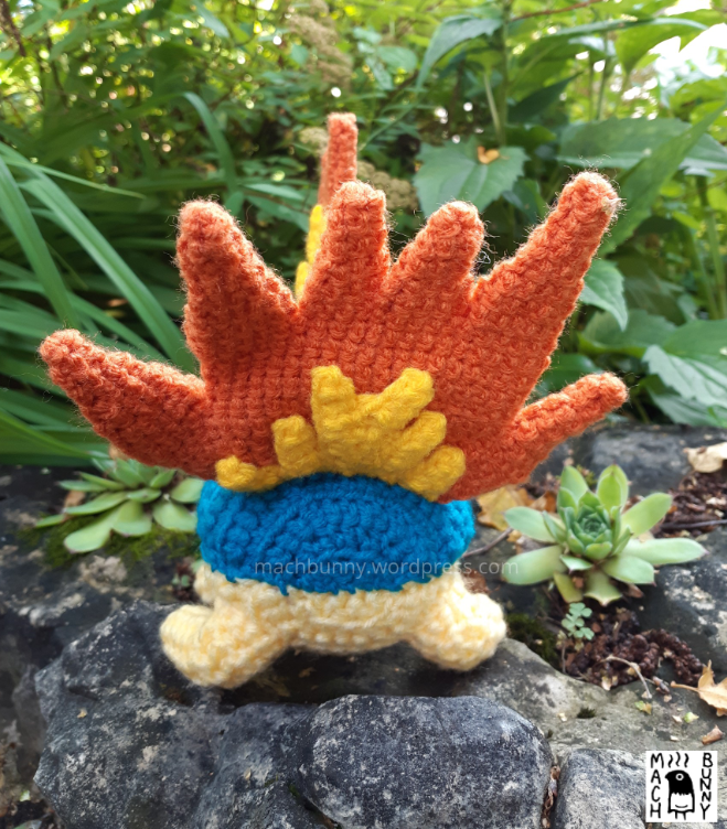 Quilava Amigurumi, back view