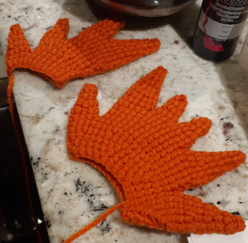 Flame pieces for quilava amigurumi