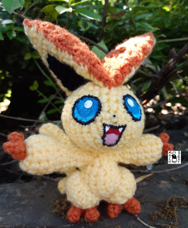 Amigurumi Victini, front view