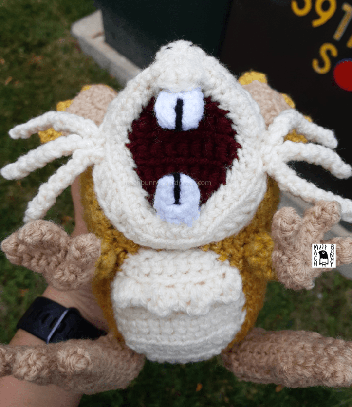 Amigurumi Raticate, mouth view