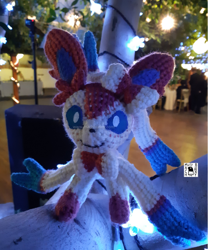 Amigurumi Sylveon, front view