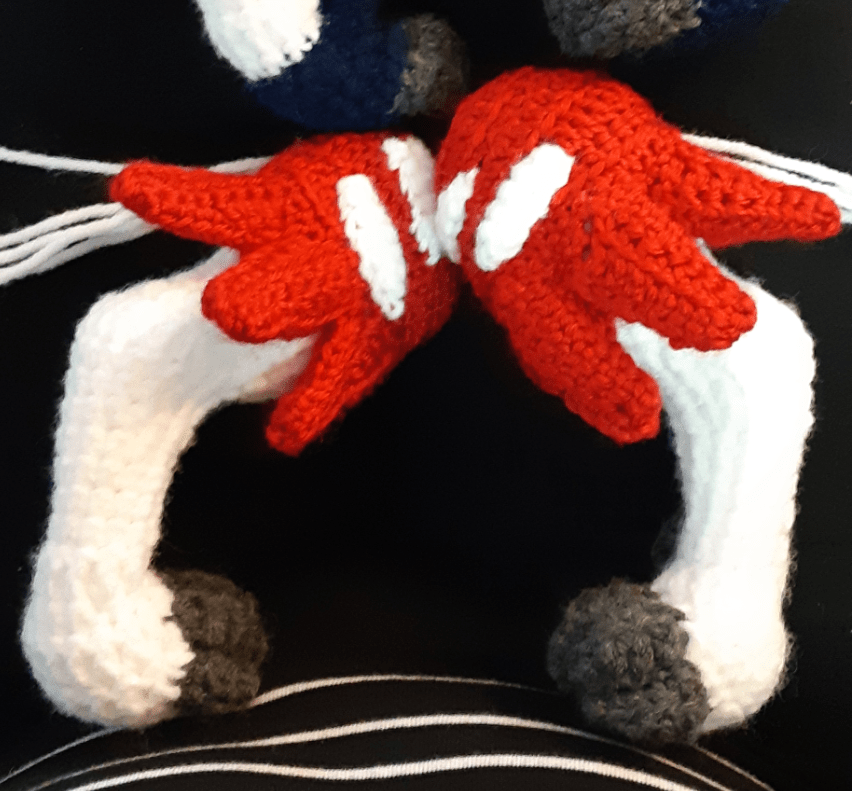 Zamazenta amigurumi back leg pieces